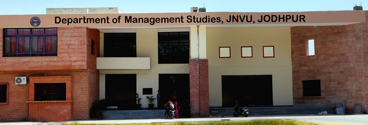 Department of Management Studies Jai Narain Vyas University