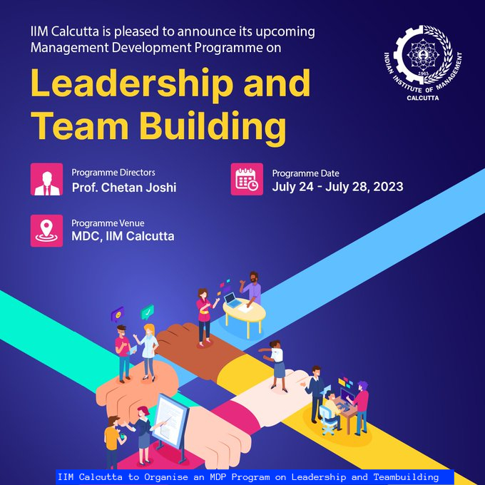 IIM Calcutta to Organise an MDP Program on Leadership and Teambuilding ...