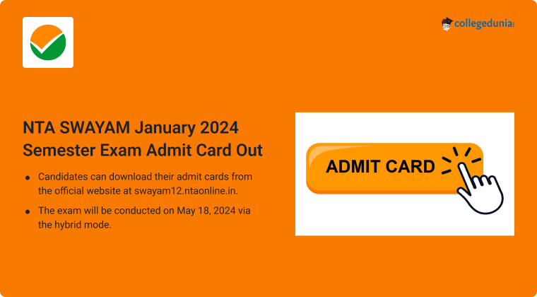 NTA SWAYAM January 2024 Semester Exam Admit Card Out; Check Direct Link ...