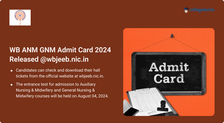 WB ANM GNM Admit Card 2024 Out @wbjeeb.nic.in, Exam On August 4; Get ...