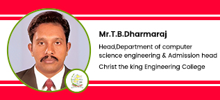 Christ the king Engineering College, Coimbatore, Tamil Nadu, Head of computer science engineering & Admission head : Mr.T.B.Dharmaraj Interview