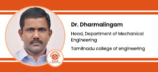 Tamilnadu College of Engineering, Coimbatore, Head of Mechanical Engineering Department: Dr. Dharmalingam Interview
