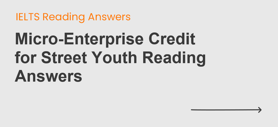 Micro-Enterprise Credit for Street Youth Reading Answers