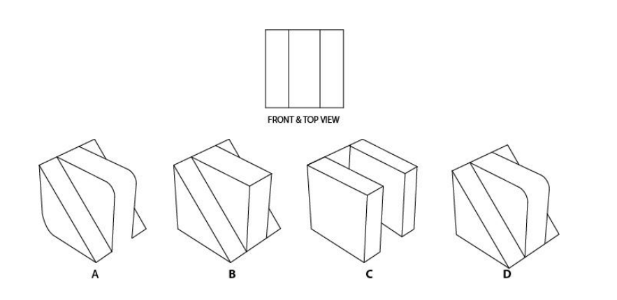 Front and top views of an object
