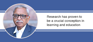 Research has proven to be a crucial conception in learning and education