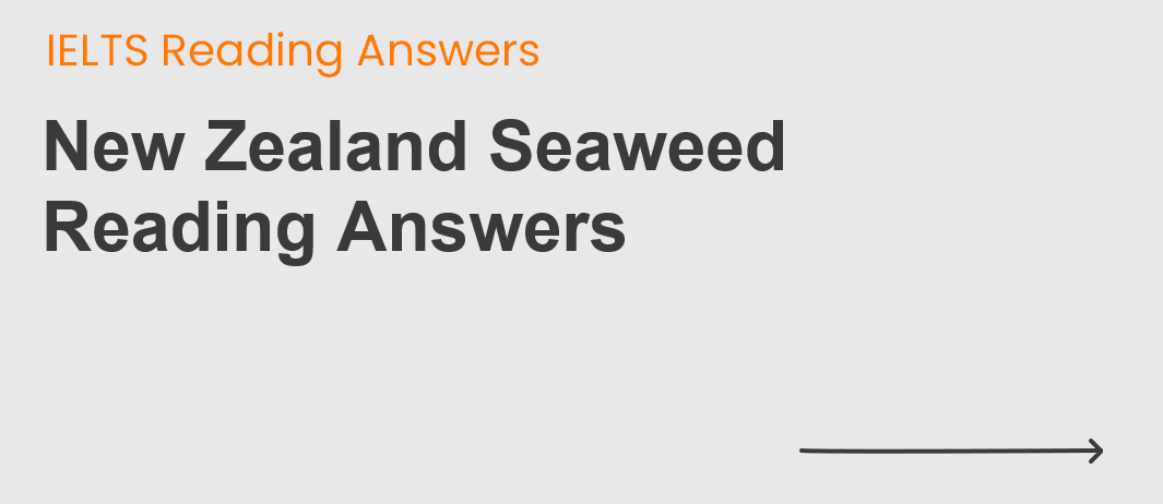 New Zealand Seaweed Reading Answers