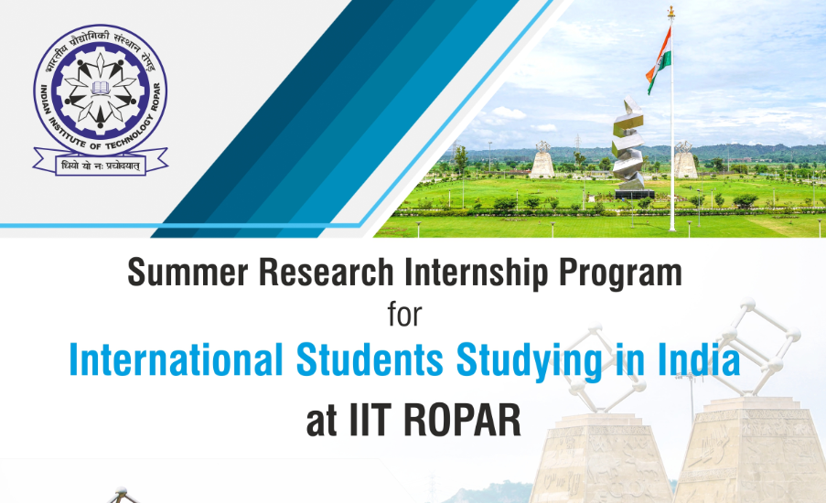 IIT Ropar Summer Research Internship Program 2023 Application Open for International Students till April 15