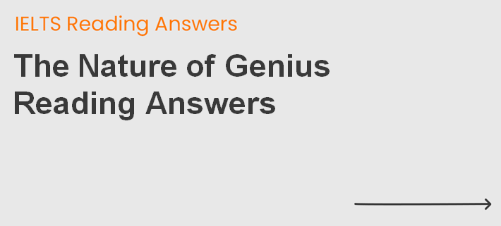 The Nature of Genius Reading Answers