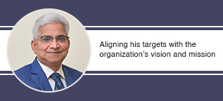 Aligning his targets with the organization’s vision and mission