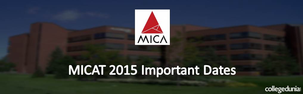 MICAT 2015 Important dates Header Title