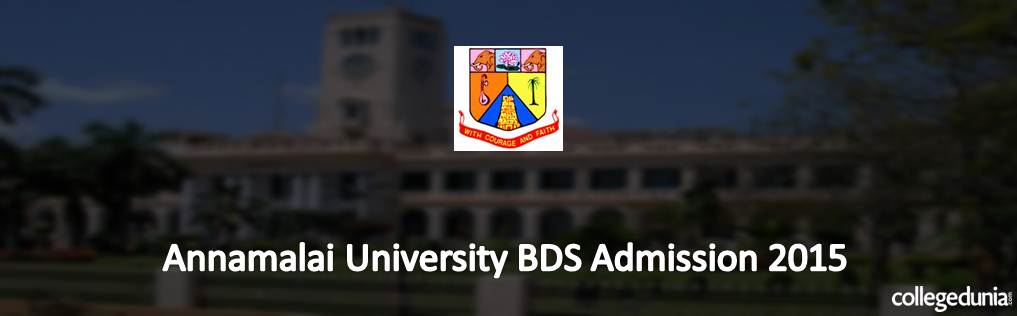 Annamalai University BDS Admission 2015