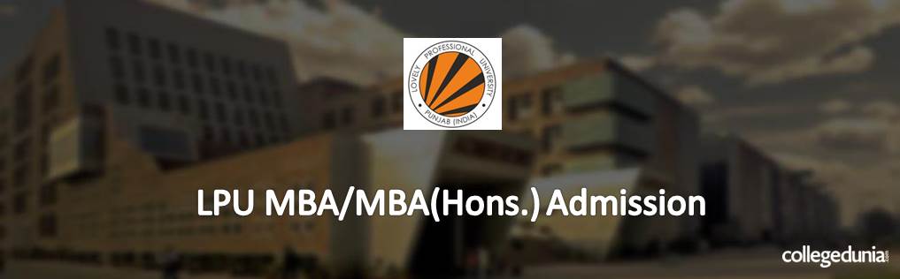 LPU MBA/MBA (Hons.) Admission