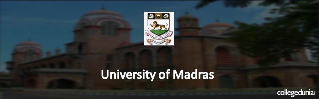 University of Madras 2015 Admission Notification for M.A.