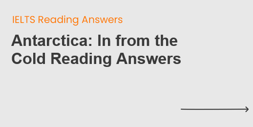 Antarctica: In from the Cold Reading Answers