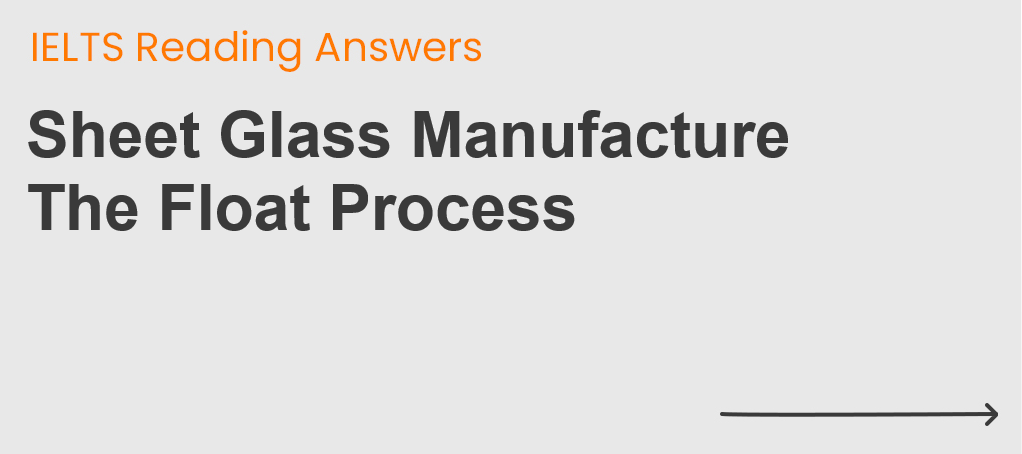 Sheet Glass Manufacture The Float Process Reading Answers
