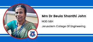 Jerusalem College of Engineering, Chennai, Head of Science and Humanities Department: Mrs. Dr. Beula Shanthi John Interview
