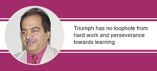 Triumph has no loophole from hard work and perseverance towards learning