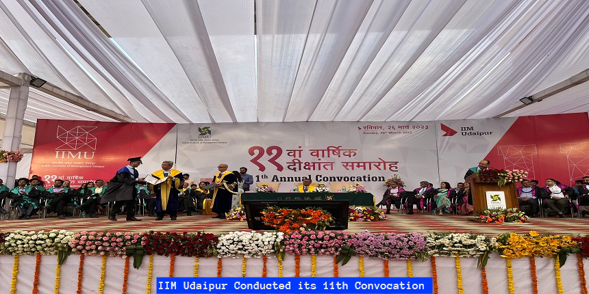 IIM Udaipur Conducted its 11th Convocation; Awarded 398 MBA Degrees