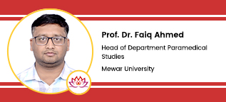 Mewar University, Chittorgarh, Head Department of paramedical -Dr. Faiq Ahmed