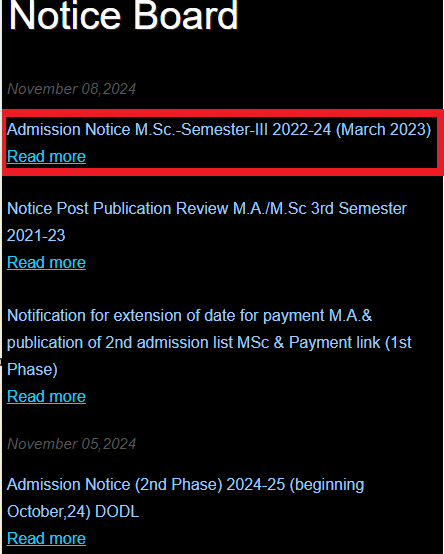 Kalyani University Course Fees of M.Sc SEM-II for 2022-24 Session Out