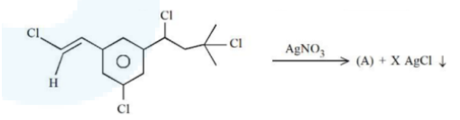 [Image of a molecule with two reactive chlorine atoms reacting with AgNO3]