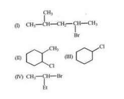Diagram of four options, each with a molecular structure