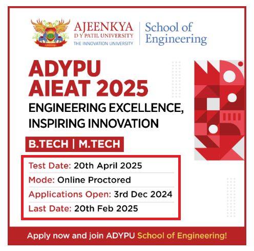 ADYPU B.Tech and M.Tech Admission 2025-26