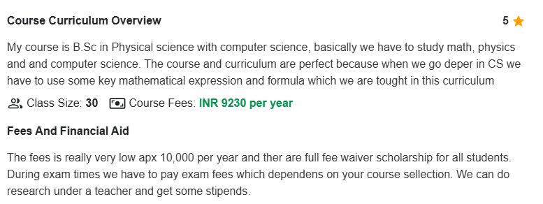 ANDC Delhi University Student Review