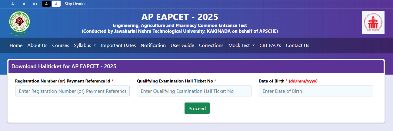 AP EAPCET Admit Card
