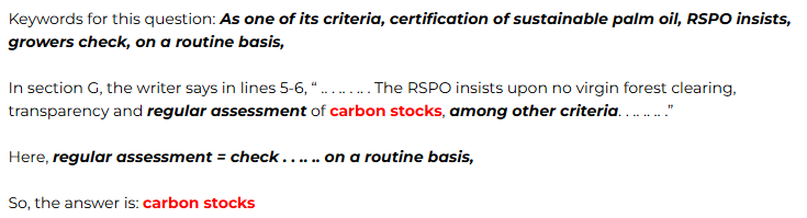 Palm Oil Reading Answers