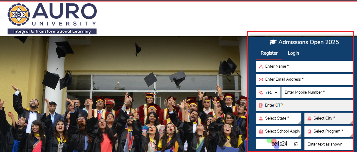 Auro University Admissions 2025