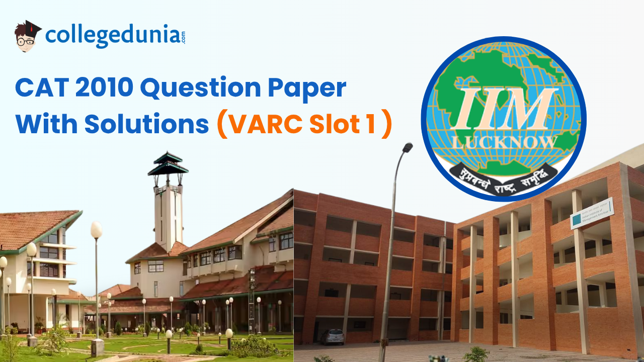 CAT 2010 VARC Slot 1 Question Paper with solution