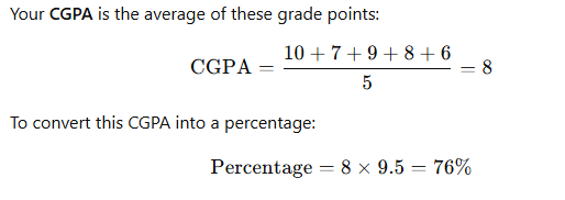 CBSE Class 10 CGPA calculation