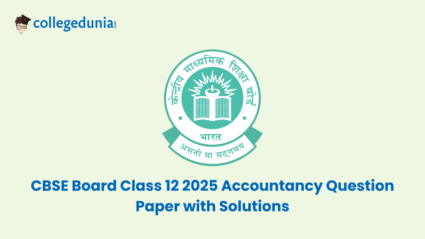 CBSE class 12 2025 Accountancy Question Paper With Solution