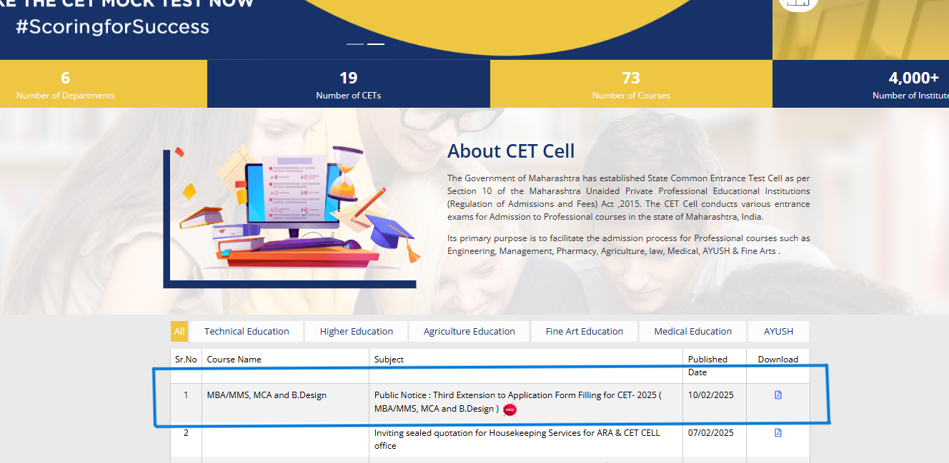 CET Application Extended