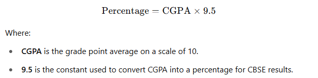 CGPA to Percentage