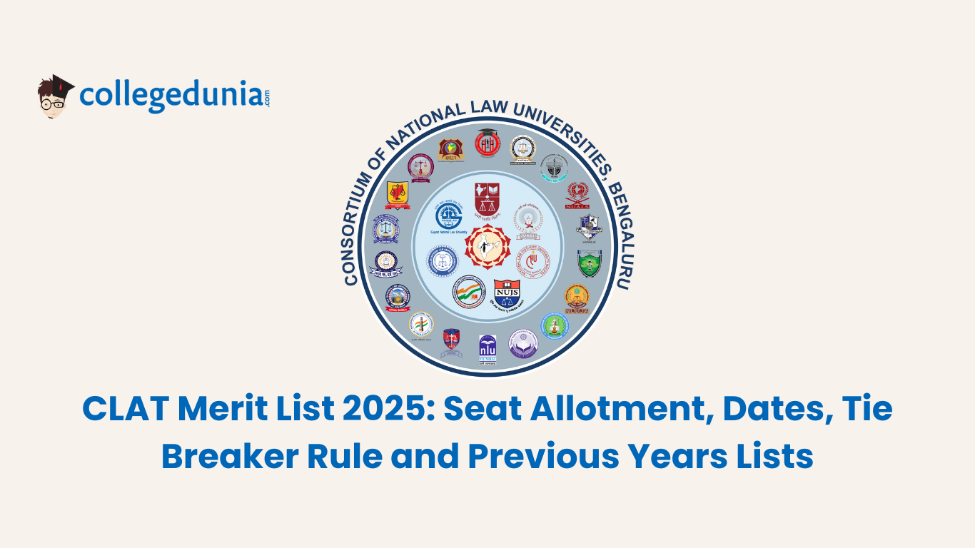 CLAT Merit List 2025 Seat Allotment, Dates, Tie Breaker Rule and Previous Years Lists