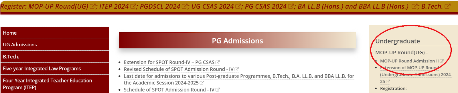 DU Mop-up admission Round 2