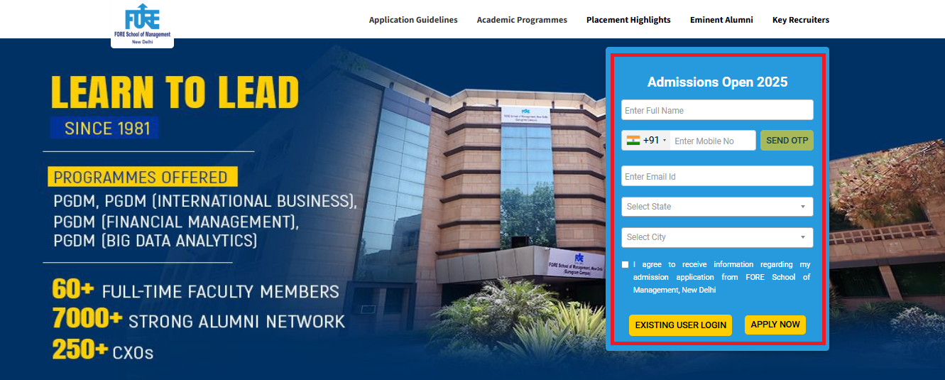 FSM Delhi Opens PGDM Admission 2025-27