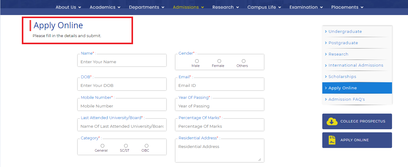 GAT Bangalore UG and PG Admission 2025 Open