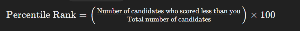 GUJCET Percentile Calculation