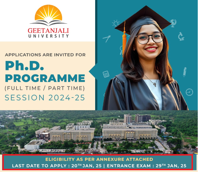 Geetanjali University Phd Admissions 2025