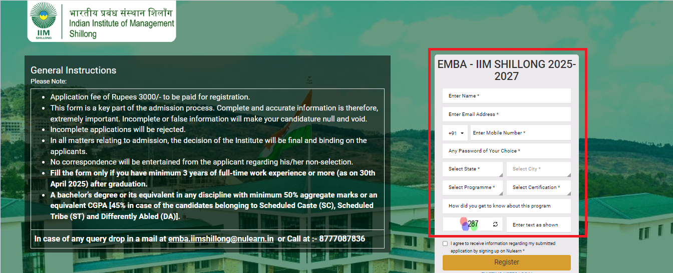 IIM Shillong PGPWE Admission 2025-27 Open