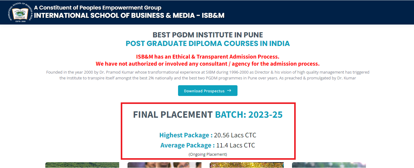 ISB&M Placement 2024