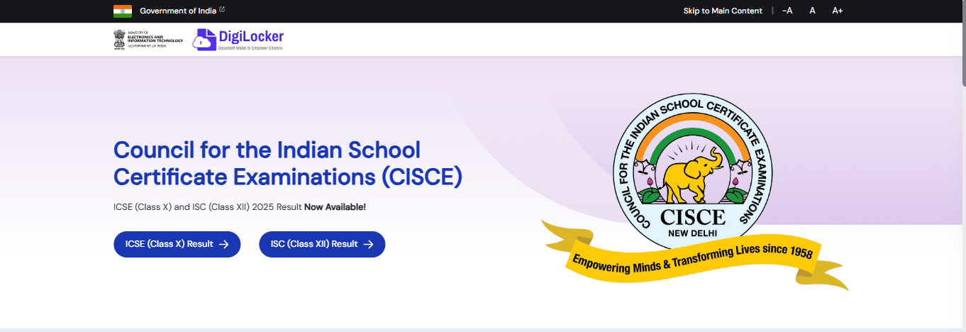 ISC Class 12 result Digilocker