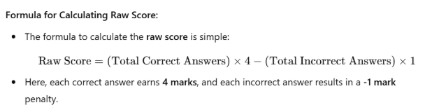 JEE Main Raw Marks Calculation