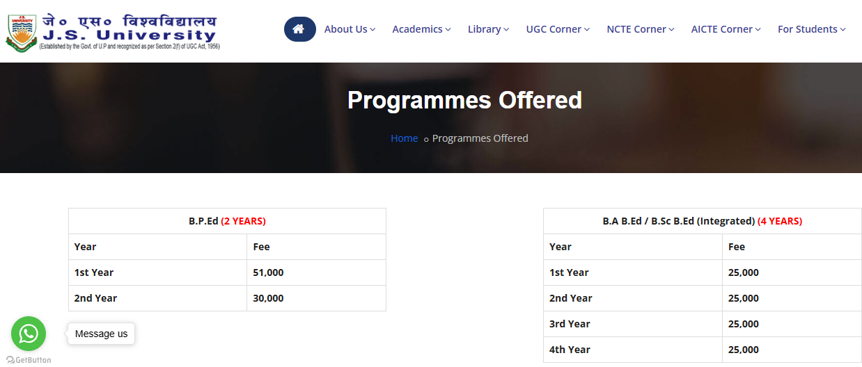 Fee Structure