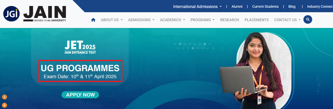 Jain University UG Admission 2025