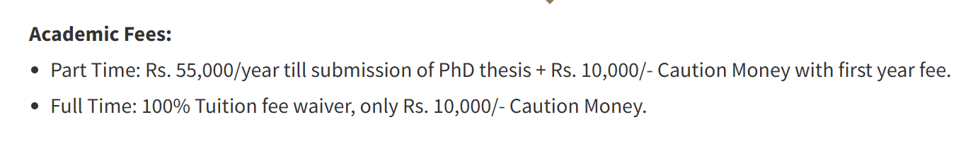 Fee Structure 2025 (As per website)-