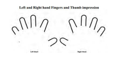 Left hand and Right hand thumb impression